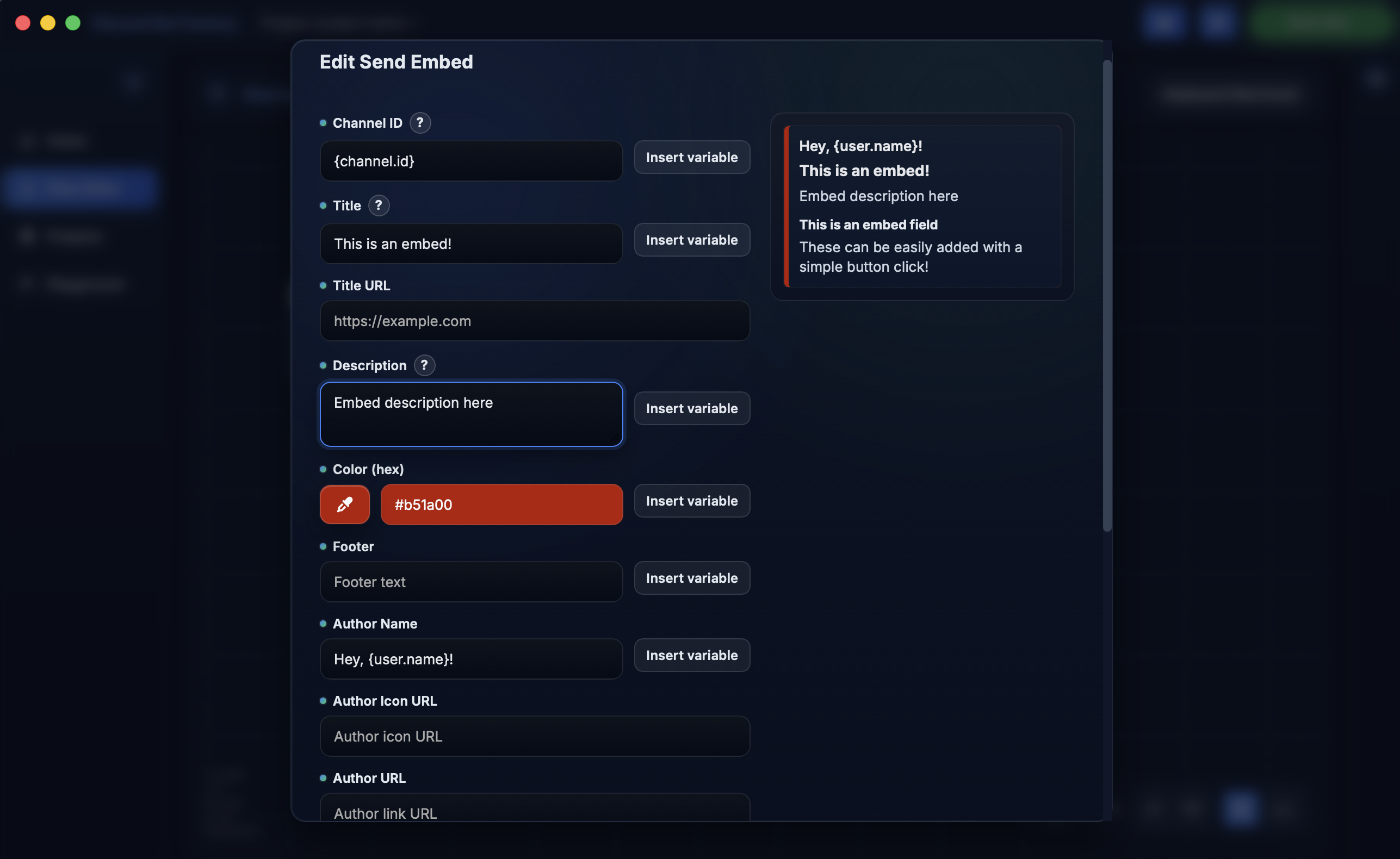 Discord Bot Factory mockup
