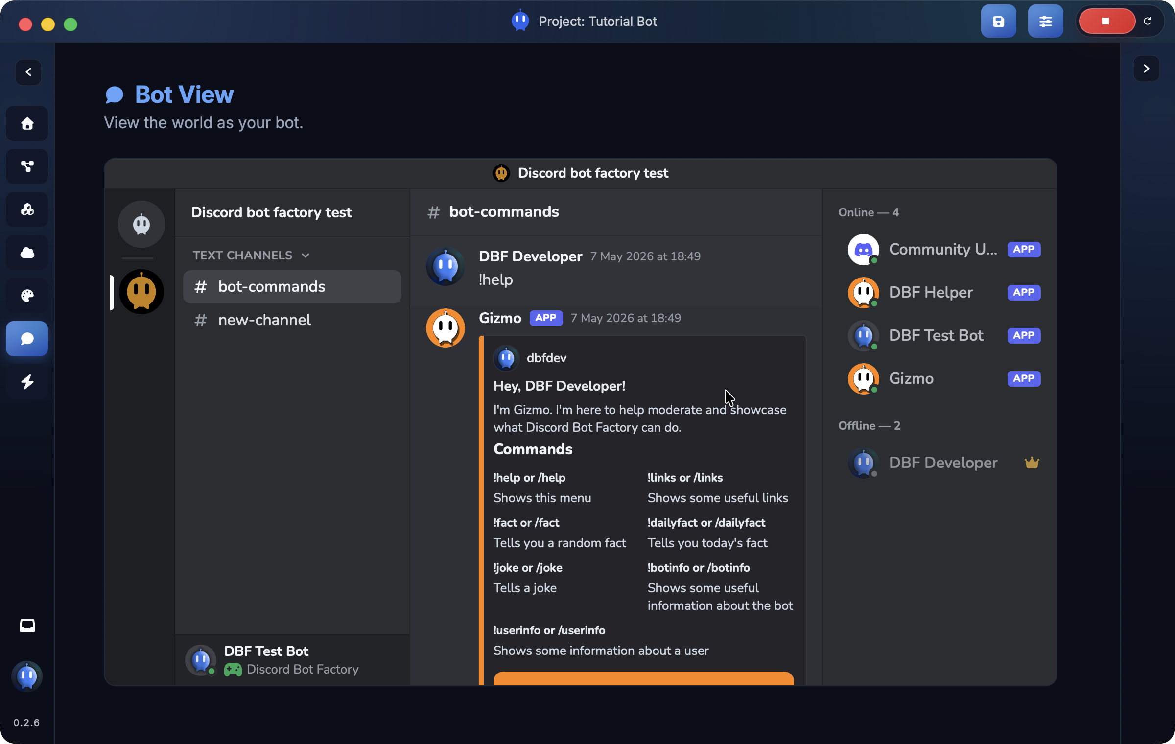 Bot view preview