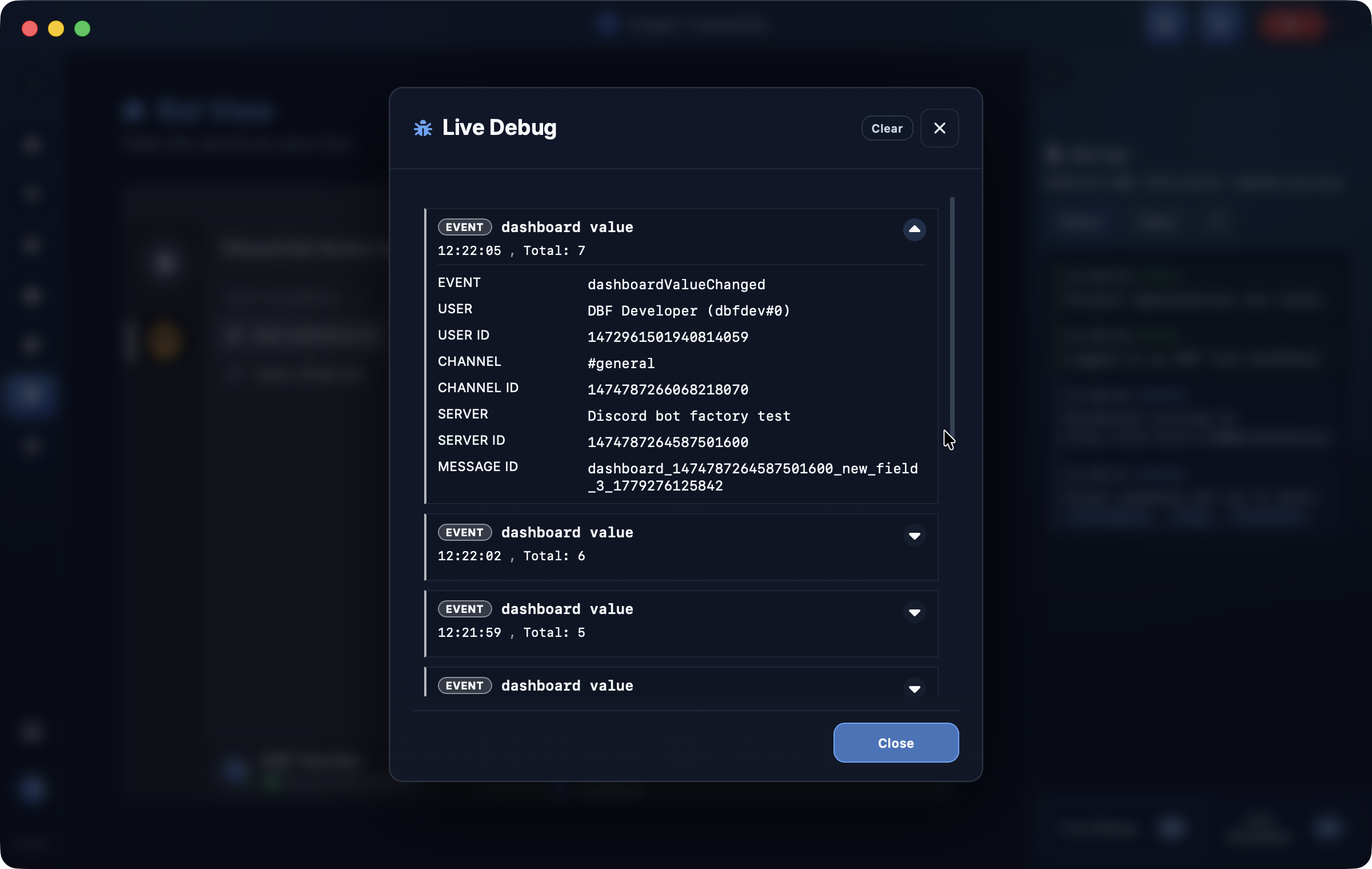 Live debug preview